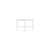 Azzurro Living Corsica Side Table in Matte White Aluminum - Side Angled