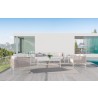 Azzurro Living Corsica Coffee Table in Matte White Aluminum - Lifestyle in Set