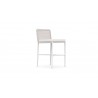 Azzurro Corsica Counter Stool With Matte White Aluminum Frame And Sand All-Weather Rope - Angled