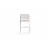 Azzurro Corsica Counter Stool With Matte White Aluminum Frame And Sand All-Weather Rope - Front
