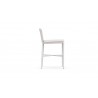 Azzurro Corsica Counter Stool With Matte White Aluminum Frame And Sand All-Weather Rope - Side