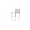 Azzurro Corsica Counter Stool With Matte White Aluminum Frame And Sand All-Weather Rope - Back Angle