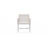 Azzurro Corsica Dining Chair With Matte White Aluminum Frame And Sand All-Weather Rope - Front
