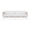 Azzurro Corsica 3 Seat Sofa With Matte White Aluminum And Sand All-Weather Rope And Cloud Cushion - Front