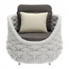 Coral Reef Accent Chair in Gray- Front view 2