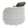 Coral Reef Accent Chair in Gray- back view 2