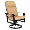 Woodard Cortland Cushion High Back Swivel Rocking Dining Arm Chair - Angled - Woodard Cortland Cushion High Back Swivel Rocking Dining Arm Chair - Angled