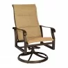 Woodard Cortland Padded Sling High Back Swivel Rocking Dining Armchair - Woodard Cortland Padded Sling High Back Swivel Rocking Dining Armchair