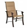 Woodard Cortland Padded Sling High-Back Dining Armchair - Angled - Woodard Cortland Padded Sling High-Back Dining Armchair - Angled