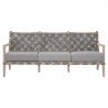 Essentials For Living Costa Outdoor 77" Sofa - Dove Flat Rope Performance Dove, Gray Teak - Front Angle