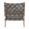 Essentials For Living Costa Outdoor Club Chair - Dove Flat Rope, Performance Dove, Gray Teak - Back Angle