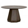 Essentials For Living Coulter 54" Round Dining Table in Burnished Brown Ash - Front Angle