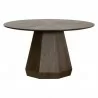 Essentials For Living Coulter 54" Round Dining Table in Burnished Brown Ash - Front Angle - Essentials For Living Coulter 54" Round Dining Table in Burnished Brown Ash - Front Angle