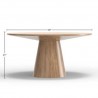  Cove Round Dining Table in Natural - Dimensions