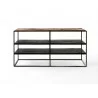 Nova Solo Rustica TV Stand Open Shelving - 112cm - Front Angle - Nova Solo Rustica TV Stand Open Shelving - 112cm - Front Angle