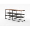 Nova Solo Rustica TV Stand Open Shelving - 112cm - Front Side Angle