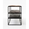 Nova Solo Rustica TV Stand Open Shelving - 112cm - Side Angle