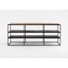 Nova Solo Rustica TV Stand Open Shelving - 140cm - Front Angle