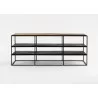 Nova Solo Rustica TV Stand Open Shelving - 140cm - Front Angle - Nova Solo Rustica TV Stand Open Shelving - 140cm - Front Angle