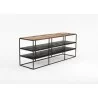 Nova Solo Rustica TV Stand Open Shelving - 140cm - Front Side Angle - Nova Solo Rustica TV Stand Open Shelving - 140cm - Front Side Angle