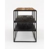 Nova Solo Rustica TV Stand Open Shelving - 140cm - Side Angle
