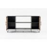 Nova Solo Rustika Sideboard 2 Doors Open Shelving - Front Opened Angle