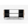 Nova Solo Rustika Sideboard 2 Doors Open Shelving - Front Opened Angle