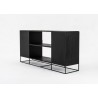 Nova Solo Rustika Sideboard 2 Doors Open Shelving - Back Side Angle