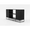 Nova Solo Rustika Sideboard 2 Doors Open Shelving - Back Side Angle - Nova Solo Rustika Sideboard 2 Doors Open Shelving - Back Side Angle