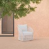 Azzurro Living Cape Town Swivel Club Chair + Polar Cushion - Lifestyle