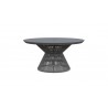 Azzurro Living Captiva Dining Table in Charcoal Frame