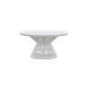 Azzurro Living Captiva Dining Table in White Frame