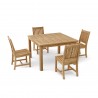 Anderson Teak 5 Piece Windsor 47" Square Table and Rialto Dining Chair Set 2 - Anderson Teak 5 Piece Windsor 47" Square Table and Rialto Dining Chair Set 2