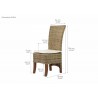 Nova Solo Wickerworks Salsa Dining Chair - Set of Two - Dimension