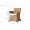 Nova Solo Bishop Dining Chair - Dimension