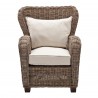 Nova Solo Wickerworks Natural Rattan Queen Chair - Front  Angle