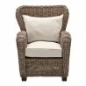 Nova Solo Wickerworks Natural Rattan Queen Chair - Front  Angle - Nova Solo Wickerworks Natural Rattan Queen Chair - Front  Angle