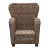 Nova Solo Wickerworks Natural Rattan Queen Chair - Front  Angle