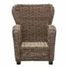 Nova Solo Wickerworks Natural Rattan Queen Chair - Front  Angle - Nova Solo Wickerworks Natural Rattan Queen Chair - Front  Angle