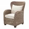 Nova Solo Wickerworks Natural Rattan Queen Chair - Side  Angle - Nova Solo Wickerworks Natural Rattan Queen Chair - Side  Angle