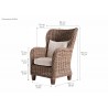 Nova Solo Wickerworks King Chair  - Dimension