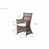 Nova Solo Duchess Dining Armchairs With Cushions - Set Of Two - Dimension