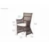 Nova Solo Duchess Dining Armchairs With Cushions - Set Of Two - Dimension - Nova Solo Duchess Dining Armchairs With Cushions - Set Of Two - Dimension