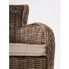 Nova Solo Wickerworks Baron Lounge Armchair With Cushions - Set Of Two - Seat Closeup Angle - Nova Solo Wickerworks Baron Lounge Armchair With Cushions - Set Of Two - Seat Closeup Angle
