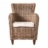 Nova Solo Wickerworks Baron Lounge Armchair With Cushions - Set Of Two - Front Angle - Nova Solo Wickerworks Baron Lounge Armchair With Cushions - Set Of Two - Front Angle