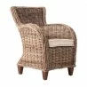 Nova Solo Wickerworks Baron Lounge Armchair With Cushions - Set Of Two - Front Side Angle - Nova Solo Wickerworks Baron Lounge Armchair With Cushions - Set Of Two - Front Side Angle
