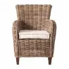 Nova Solo Wickerworks Baroness Lounge Armchair With Cushions - Set of Two - Front Angle - Nova Solo Wickerworks Baroness Lounge Armchair With Cushions - Set of Two - Front Angle