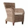 Nova Solo Wickerworks Baroness Lounge Armchair With Cushions - Set of Two - Front Side Angle - Nova Solo Wickerworks Baroness Lounge Armchair With Cushions - Set of Two - Front Side Angle