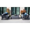 Sunset West 18"Pouf Cube in Heritage Granite 