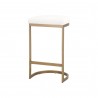 Essentials For Living Cresta Counter Stool in LiveSmart Peyton Pearl Brushed Gold - Angled